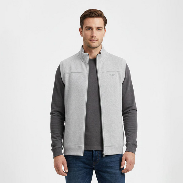 Eternity Premium Men's Embroidered Fleece Grey Gilet