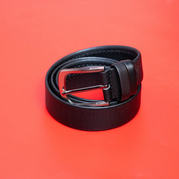 Black Grid Luxe Belt