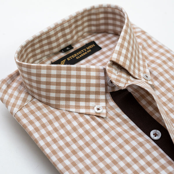 Vintage Tan Check Shirt