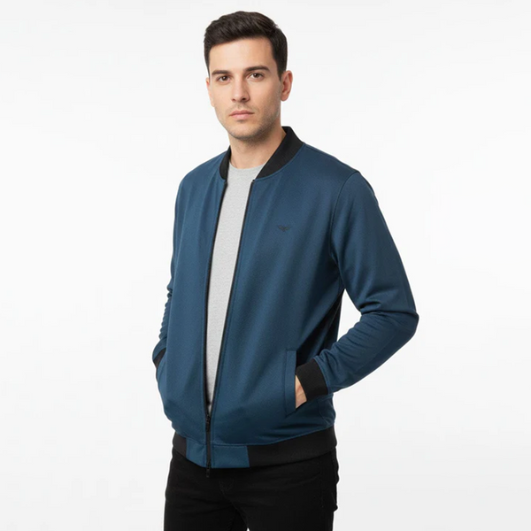 Eternity Premium Men's Embroidered Bomber Jacket Zinc