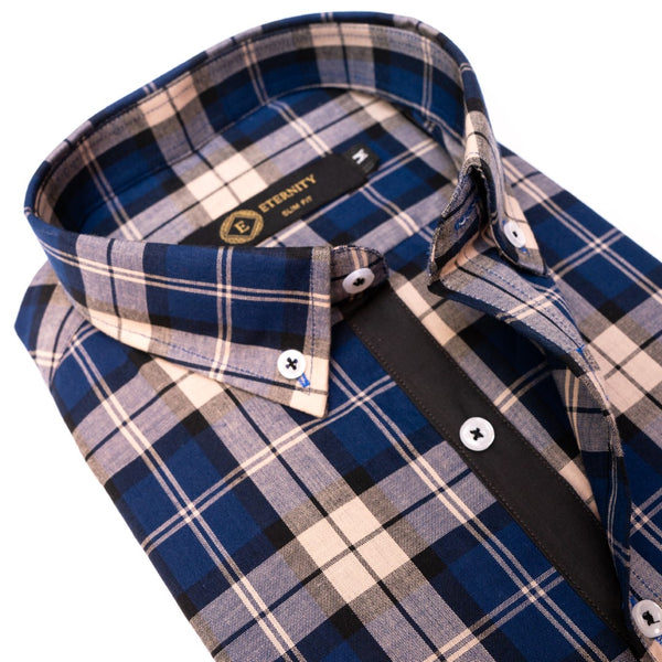 Blue & Beige Check Harmony