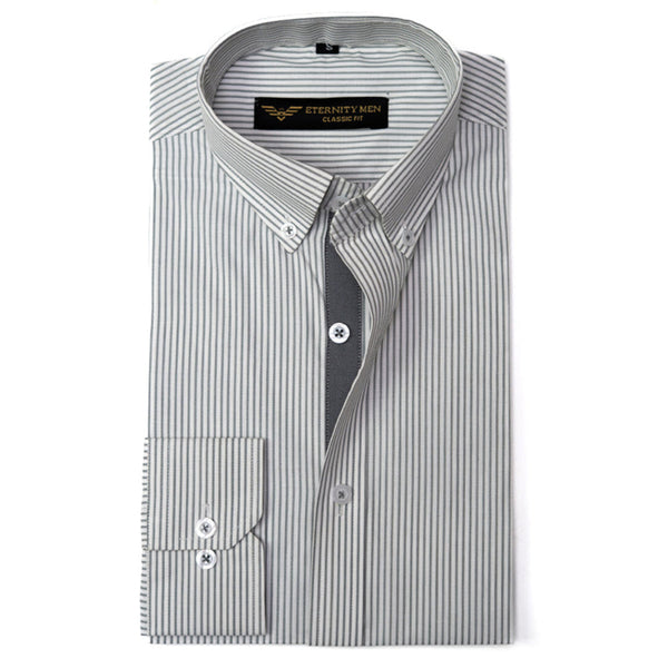 Classic Grey Pinstripe Shirt