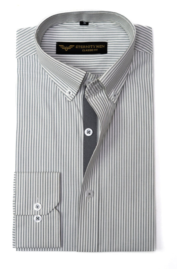 Classic Grey Pinstripe Shirt