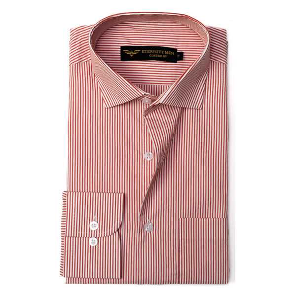Red & White Stripe Formal Shirt