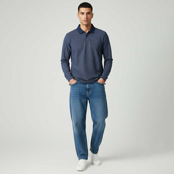 Eternity Premium Men's Rugby Polo Shirt (Navy)