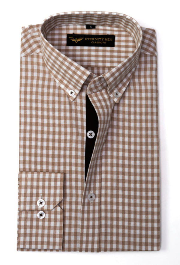 Vintage Tan Check Shirt