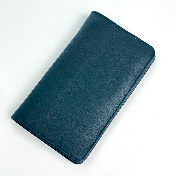 Dark Blue Soft Leather Casual Wallet