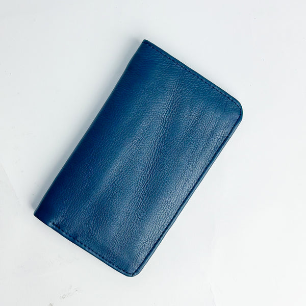 Light Blue Soft Leather Casual Wallet