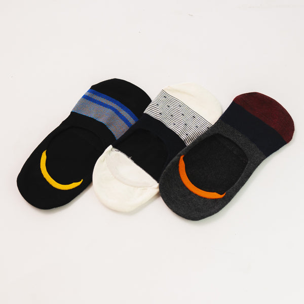 Colorful & Trendy No Show Low Cut Socks – L1 (Pack of 3)