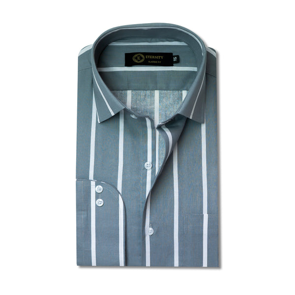 Grey Bengal Striped Elegance Shirt