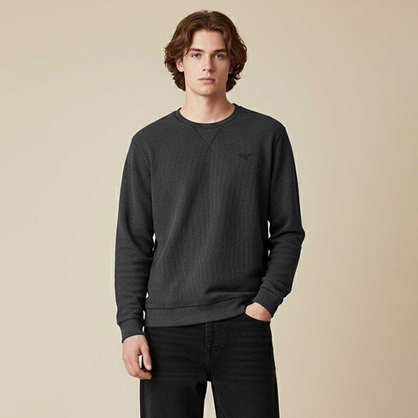 Eternity Premium Men's Waffle Knit Sweatshirt (Charcoal)