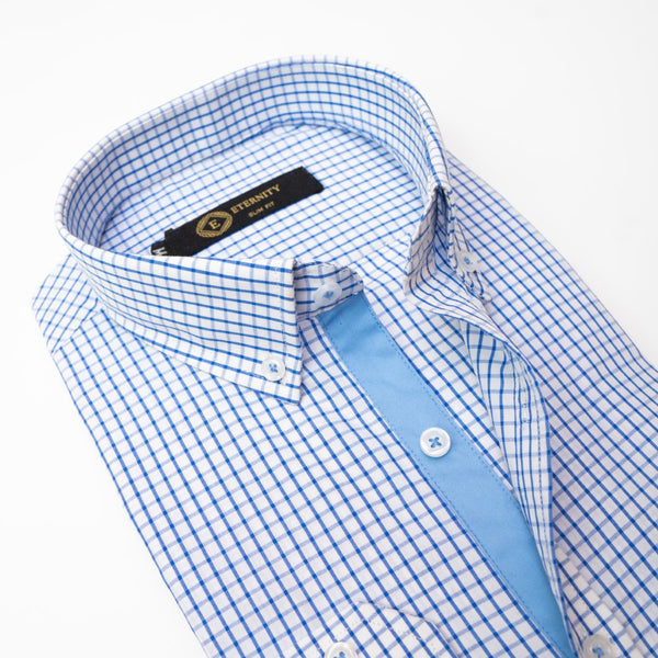 Blue Line Precision Check Shirt