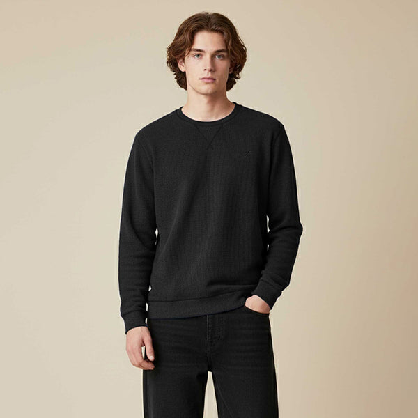 Eternity Premium Men's Waffle Knit Sweatshirt (Black)