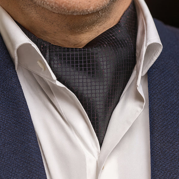 Black Diamond Luxury Ascot Cravat Tie