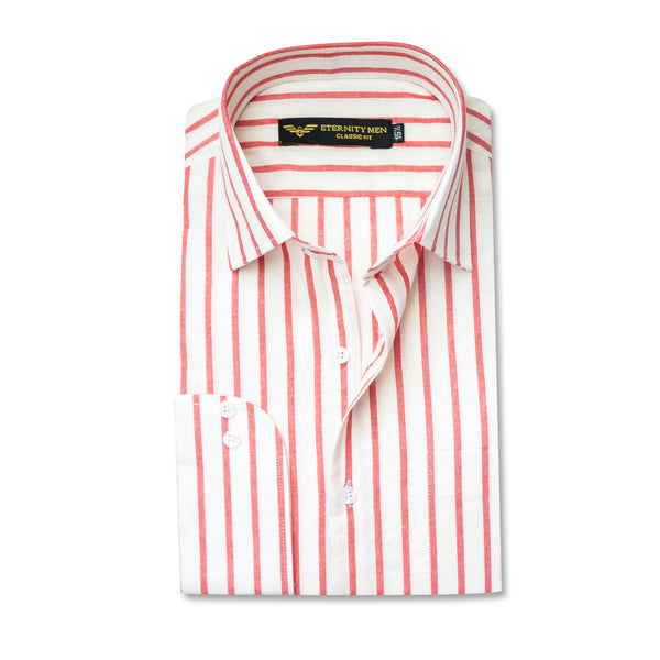 Classic Red & White Striped Shirt