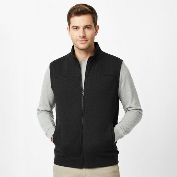 Eternity Premium Men's Embroidered Fleece  Black Gilet