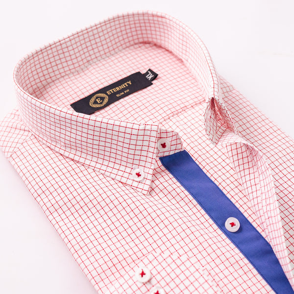 Pink Micro Checkered Shirt