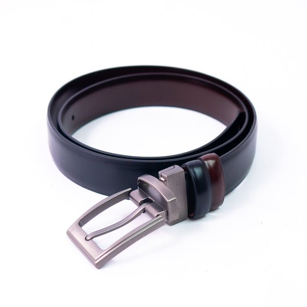 Black & Chocolate Brown Imported Reversible Belt