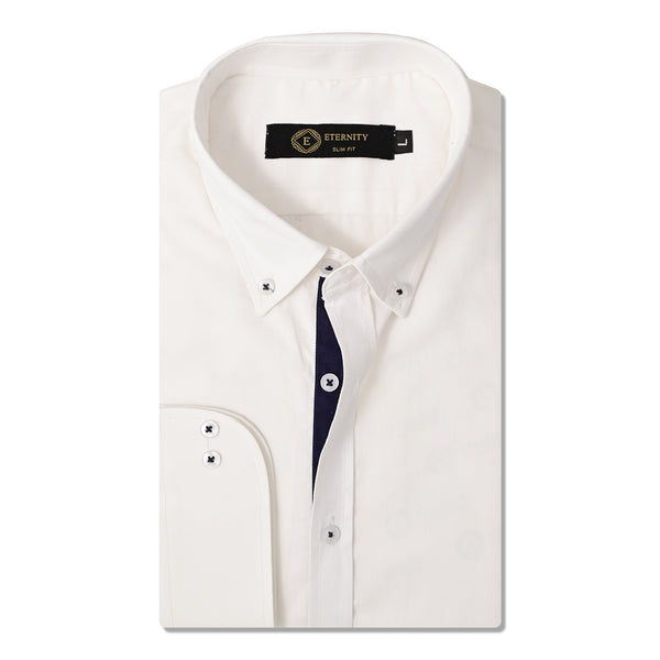 Plain White Button Down Shirt