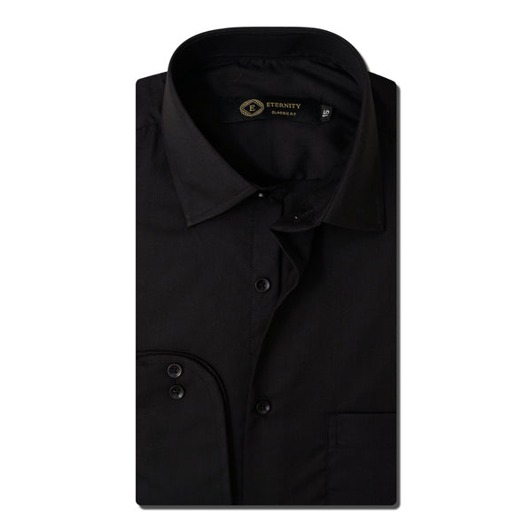 Plain Black Formal Shirt For Men