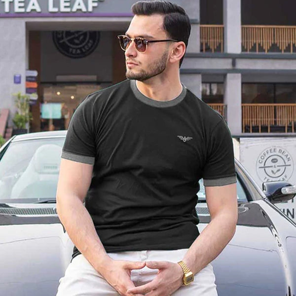 Eternity Premium Men's Ringer Tee Shirt (Black)