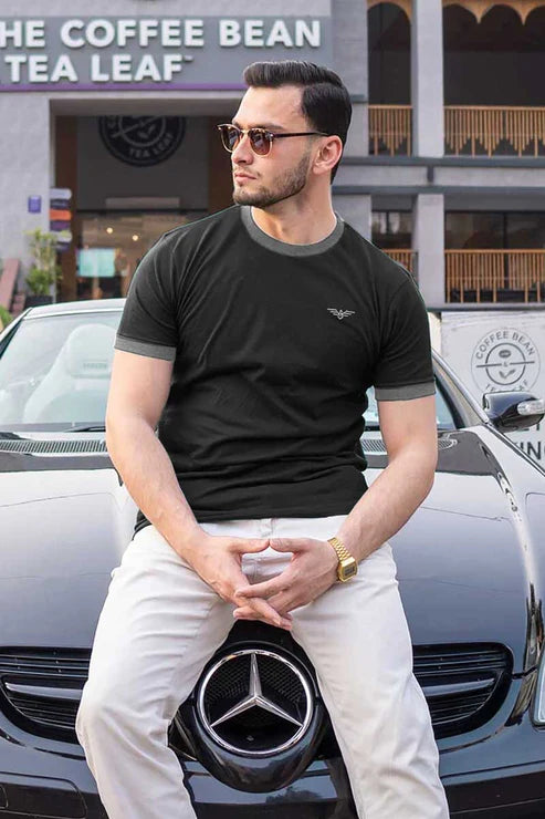 Eternity Premium Men's Ringer Tee Shirt (Black)