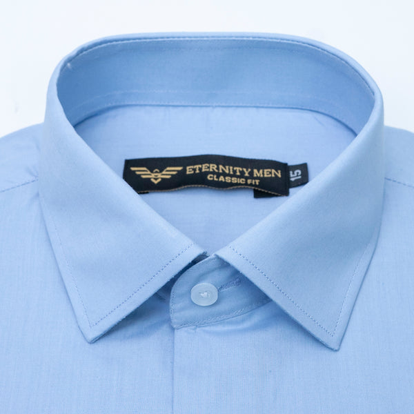 Sky Blue Prestige Plain Shirt