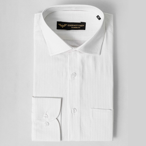 Eternity Men's Striped Classic Fit Formal Shirt