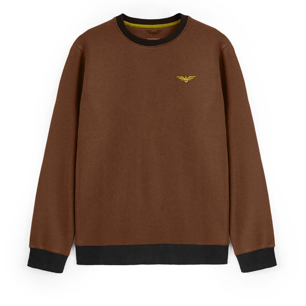 Rust Clay Crew Style Premium Men's Logo Embroidered Sweat Shirt